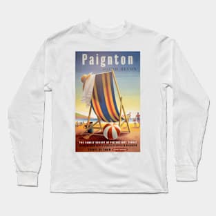 Vintage British Rail advert, Paignton Long Sleeve T-Shirt